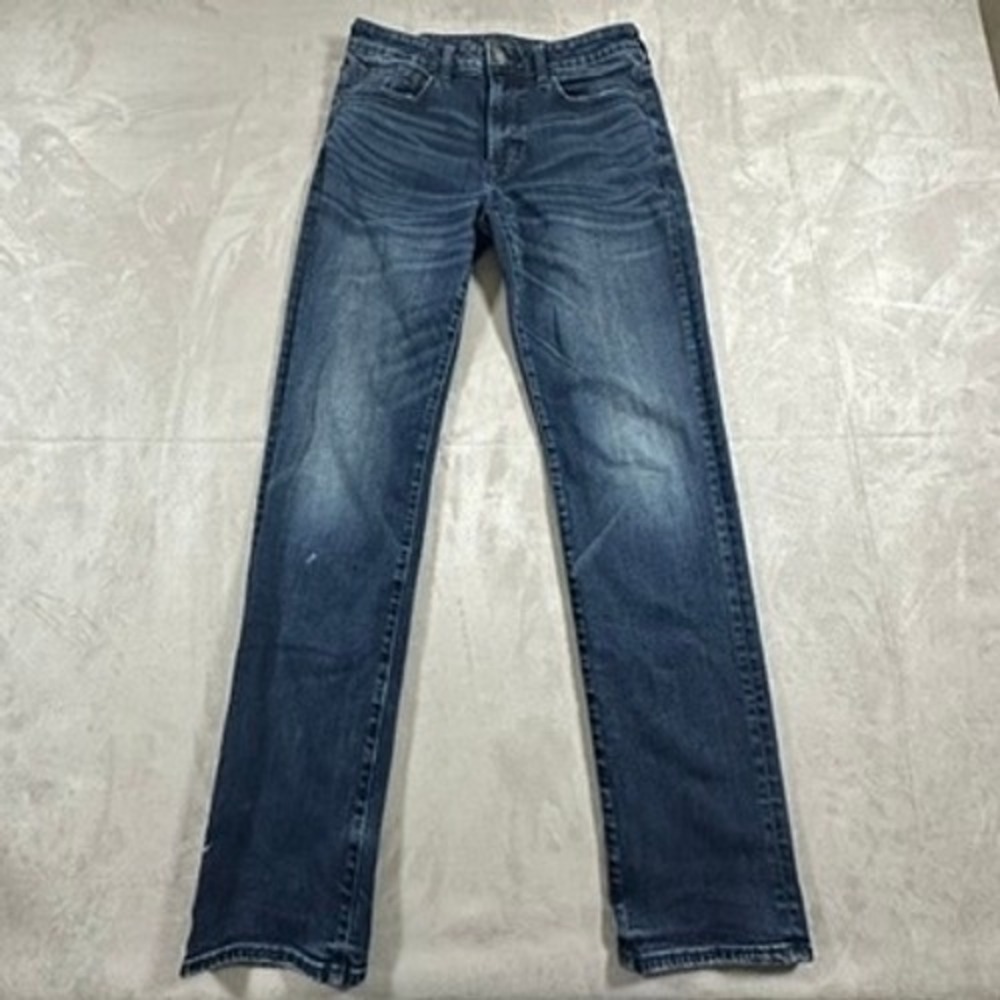 American Eagle Original Straight Jeans Mens 30x34 Dark Wash Blue